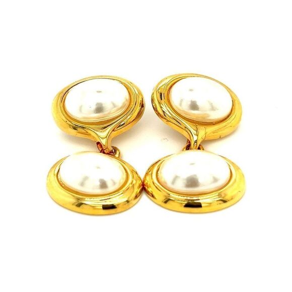 Faux Pearls Drop Earrings - Picture 1 of 4